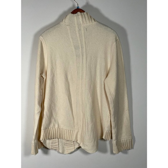 NEW NWT Animale Cream Off White Viscose Wool Blend Sweater Asymmetrical Sz 12 14 - Picture 3 of 13